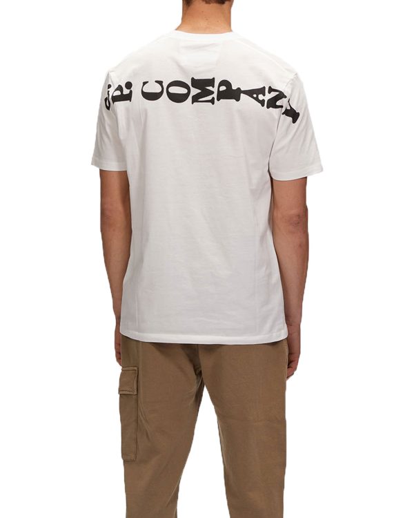 CP Company T-shirt 30-1 Horizontal Logo Bianco Online now