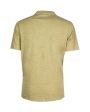 Polo Uomo Calvin Klein Cotton Linen Open Collar Polo Delta Green Online