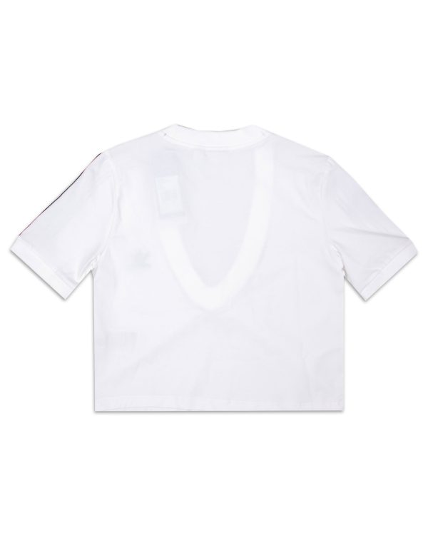 T-Shirt Crop Donna Adidas Bianca Hot on Sale