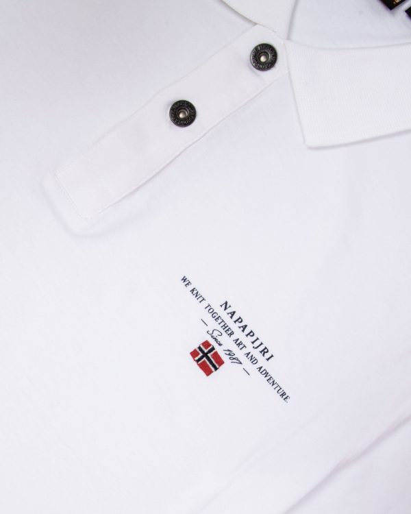 Polo Uomo Napapijri Elbas Jersey Bianco Online Sale