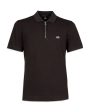 Polo Uomo CP Company Stretch Piquet Slim Zipped Polo Shirt Black For Discount